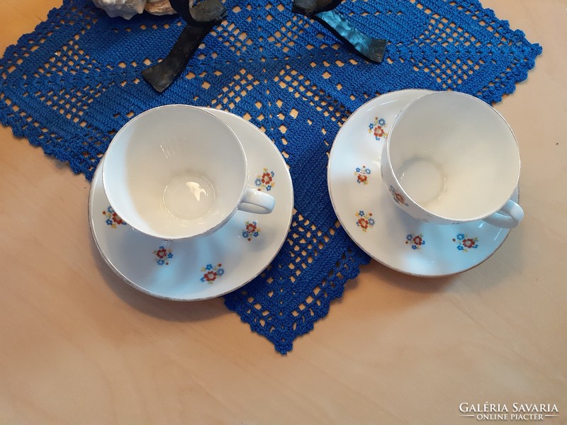 Finn káves csésze pár derűs virágos 2 csésze + 2 alj egyben