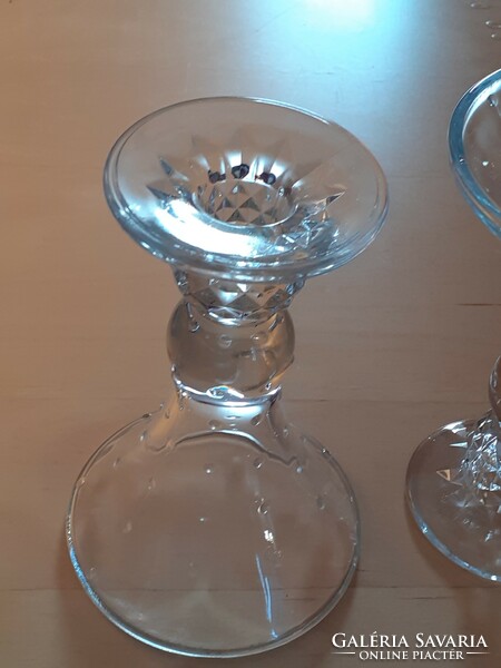 Ikea - polka dot glass reversible candle holder or goblet in pairs