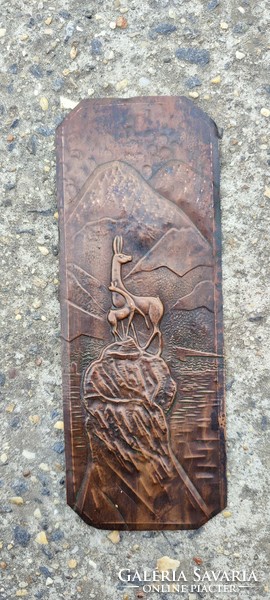 Embossed copper plate