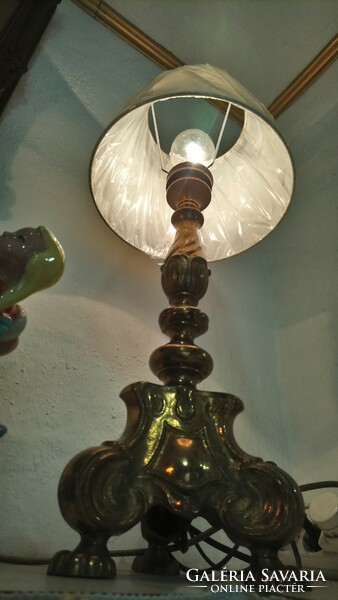 Antique bronze perfectly working lamp, rarity!