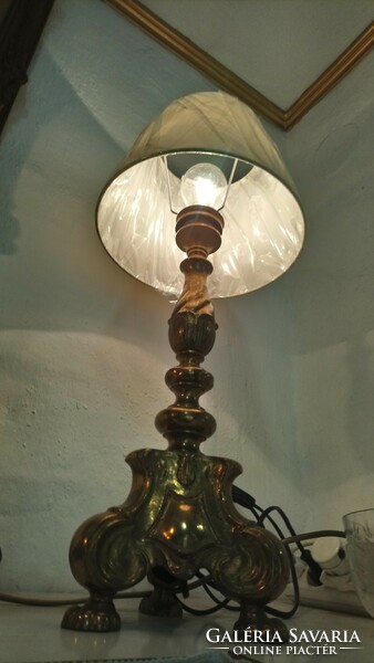 Antique bronze perfectly working lamp, rarity!