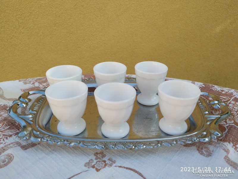 White Jena soft-boiled egg holder 6 pieces for sale!