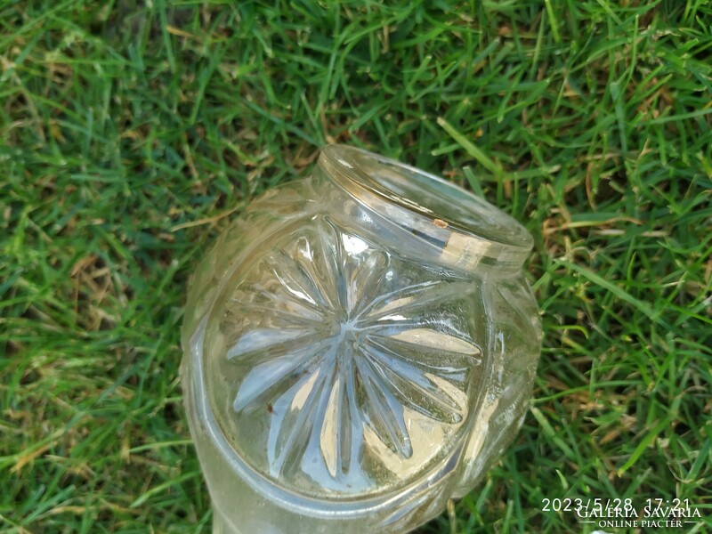 Retro italos készlet eladó! Art deco üveg + 6 kristály pohár eladó!