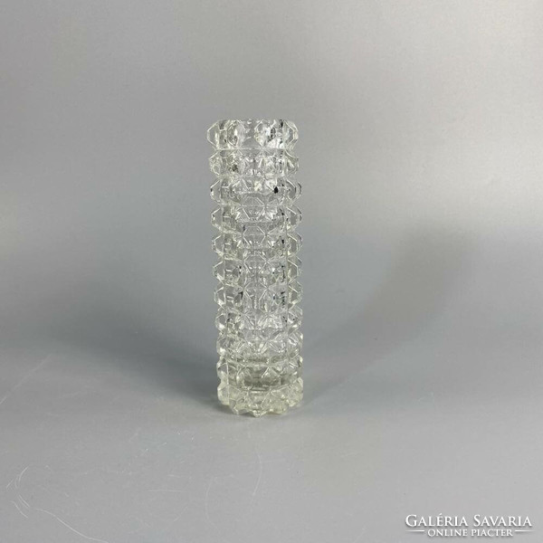 Szocreál salgótarjáni geometrikus üveg váza