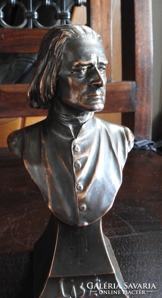 Antik Liszt Ferenc fém szobor
