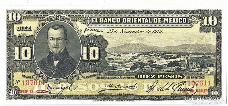 Mexikó 10 Mexikói peso 1910 REPLIKA