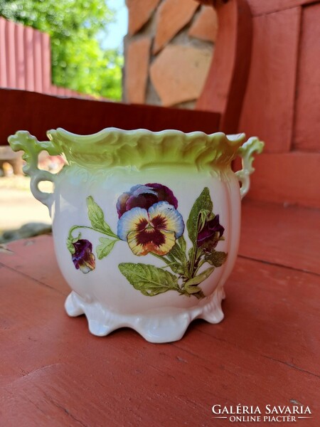 Beautiful victoria autria pansy floral art nouveau sugar bowl