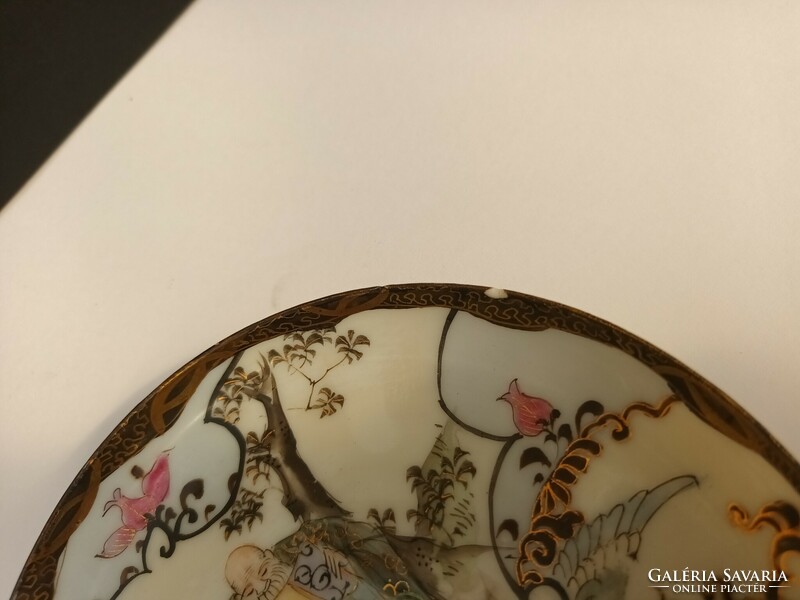 Gyönyörű Antik Japán Porcelán Fedeles Cukortartó