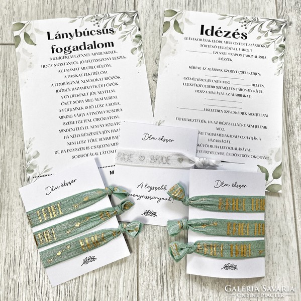 Hen party sets - summons, vows and bracelets