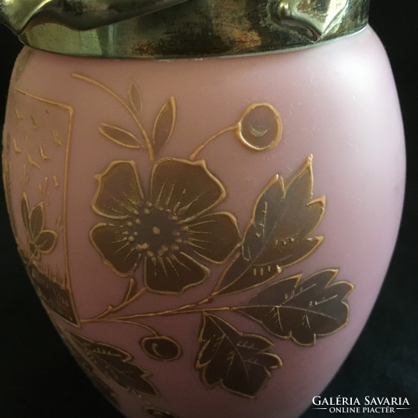 1910 Art Nouveau opal glass sugar bowl from around 1910!!!! 14X9 cm!!!