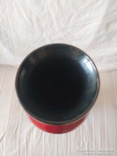 Industrial retro floor vase - 56 cm!!! Red-black, perfect