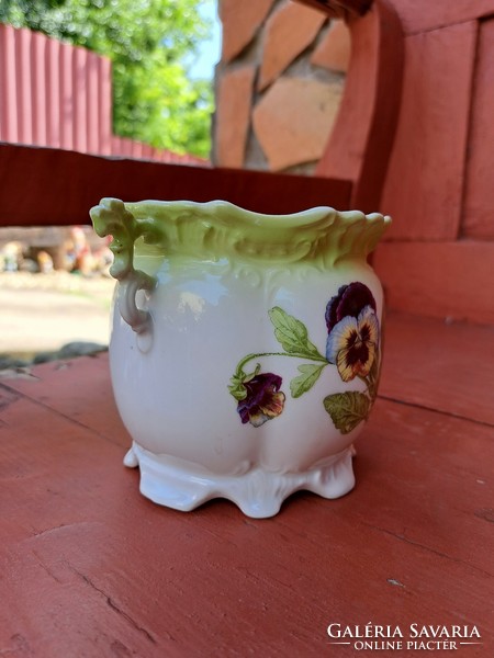 Beautiful victoria autria pansy floral art nouveau sugar bowl