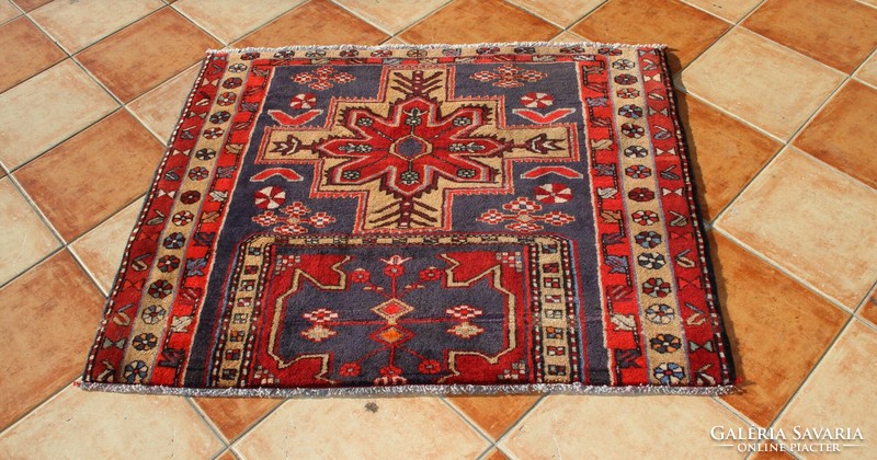 Hand-knotted Persian rug with Kazakh pattern