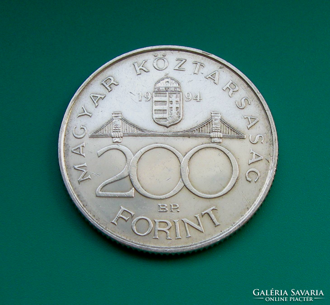 1994 - Ezüst 200 Ft - DEÁK - kapszulában