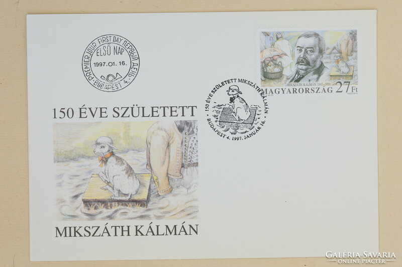 Kálmán Miksáth was born 150 years ago - first day stamp - fdc - 1997