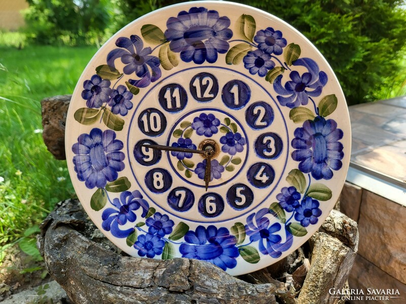 Old faience wall clock_plate clock