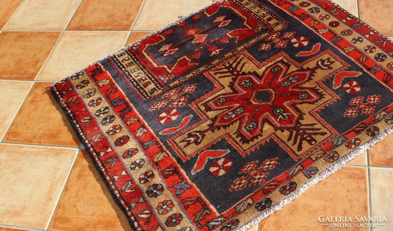 Hand-knotted Persian rug with Kazakh pattern