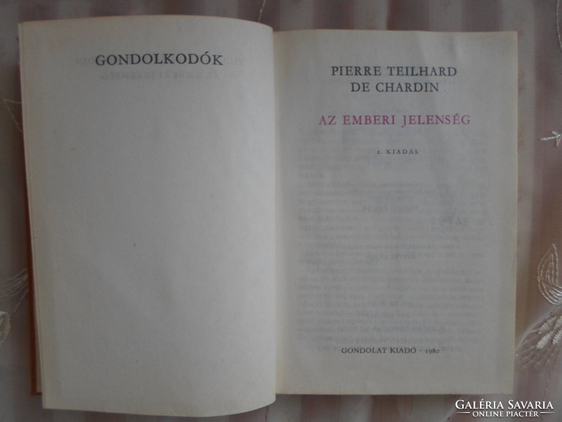 Pierre Teilhard de Chardin: Az emberi jelenség (Gondolat, 1980)