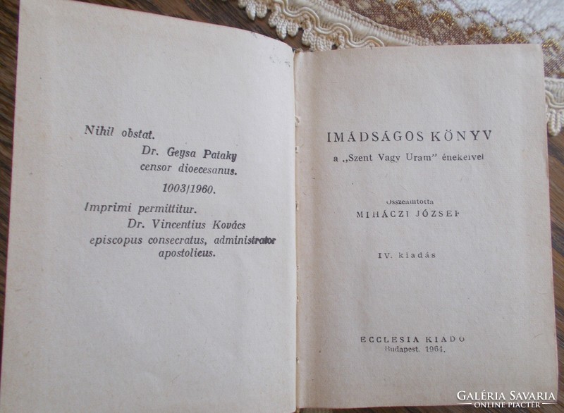 Imádságos Könyv Miháczi József 1964.