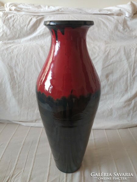 Industrial retro floor vase - 56 cm!!! Red-black, perfect