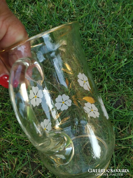 Daisy pattern glass drink set for sale!