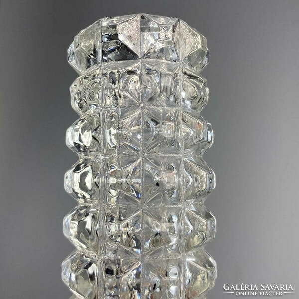 Szocreál salgótarjáni geometrikus üveg váza