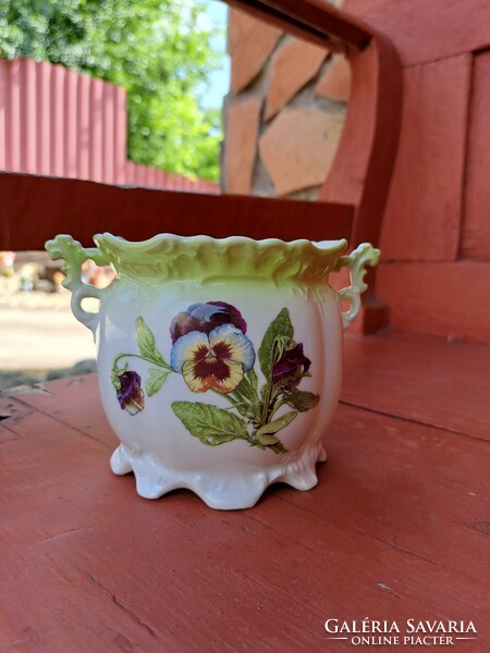 Beautiful victoria autria pansy floral art nouveau sugar bowl