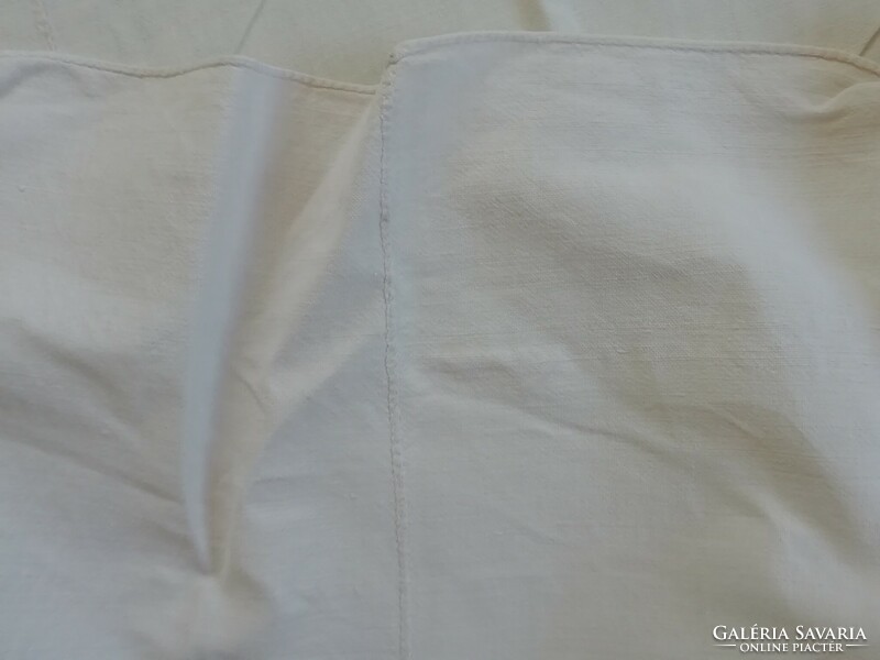 Old linen tablecloth, sheet, 182cm x 130cm