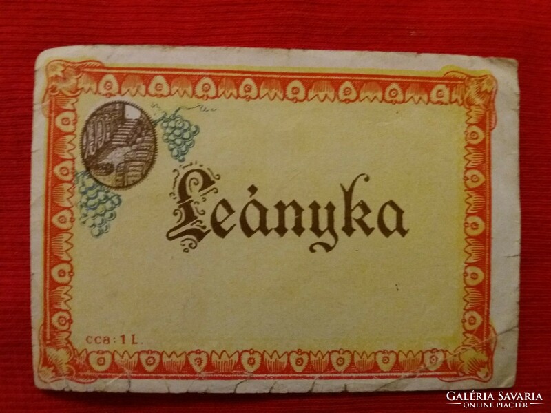 Antique - Eger laényka wine 1.0 l drink label, condition according to the pictures