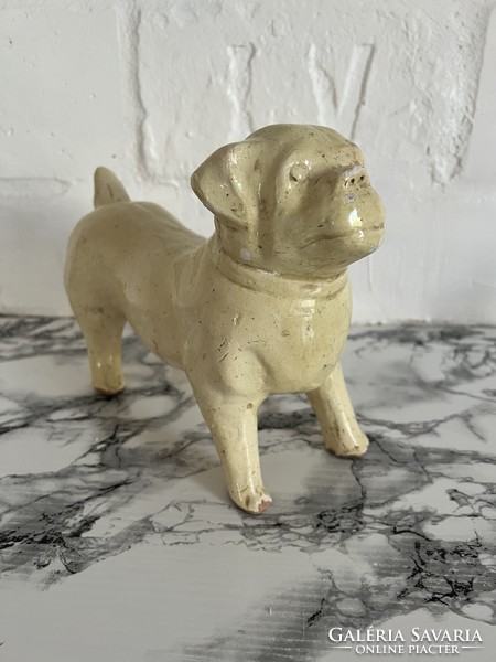 Pug or bulldog antique 1800s dog ceramic