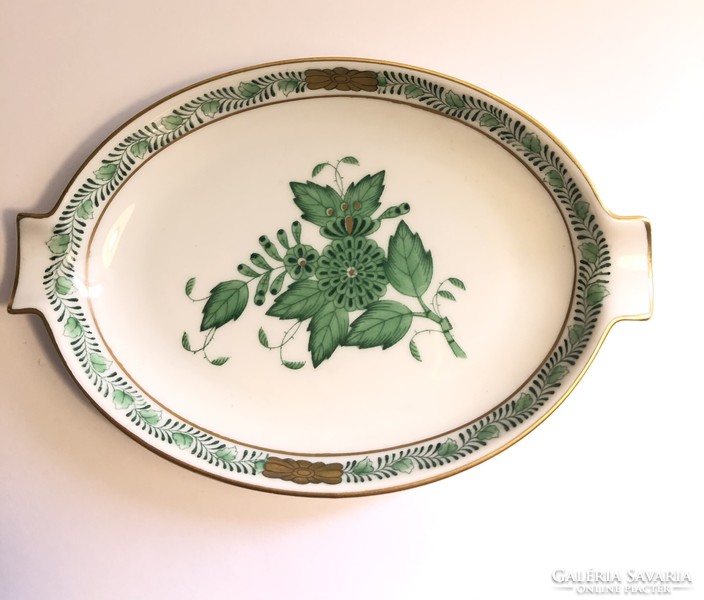 Herend green apponyi ashtray with pattern