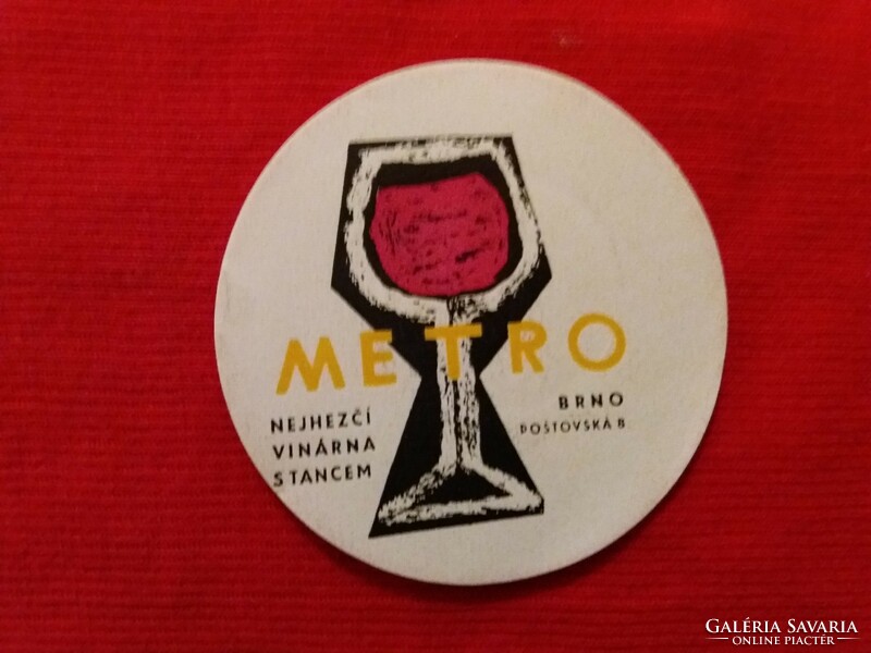 Antique Czechoslovak metro wine rack Brno wine coaster collector's condition according to the pictures