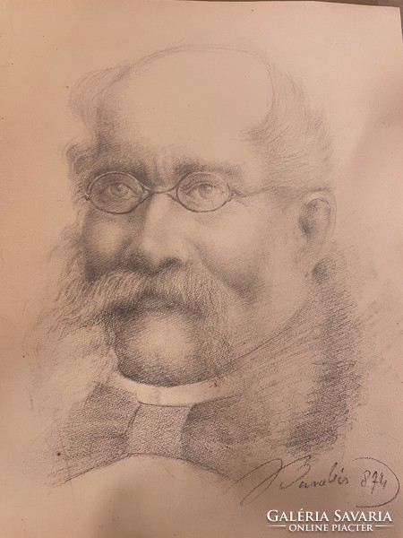 Barabás Miklós (1810-1898) Portré 1874