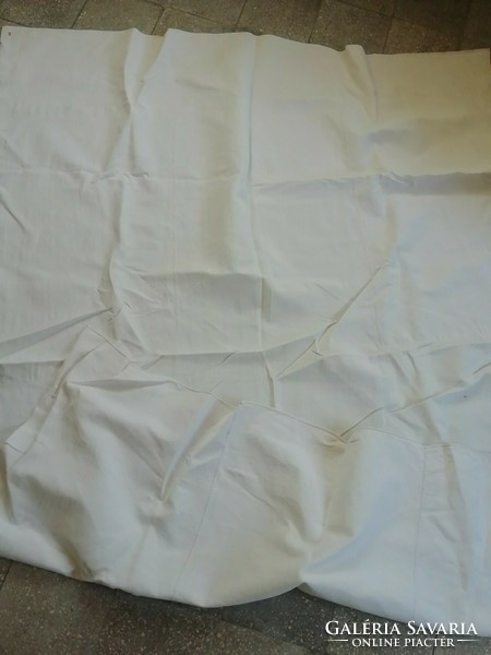 Old linen tablecloth, sheet, 182cm x 130cm