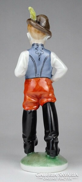 1N665 old Herend seven-mile boy with boots porcelain figure 21 cm