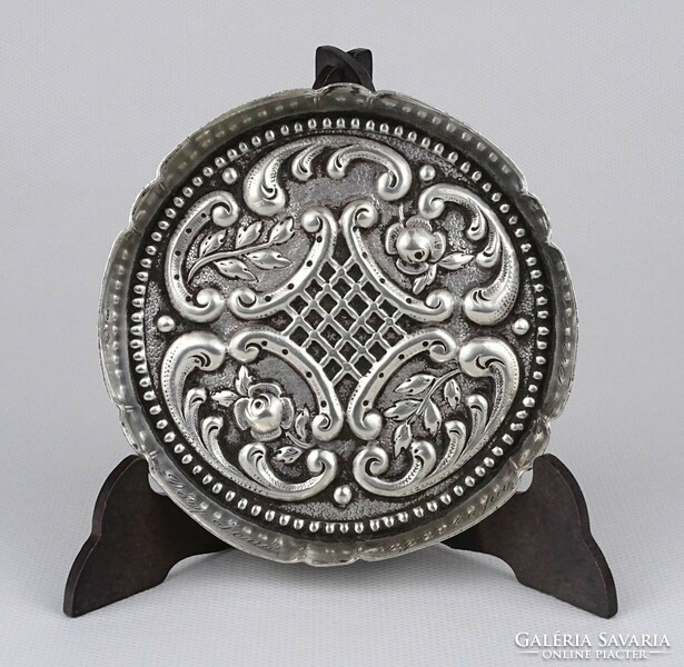 1N716 old marked engraved dóry jenő - dóry húgo hammered silver ashtray 73g