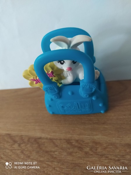 Polly pocket bunny ring in a small bag - 2009