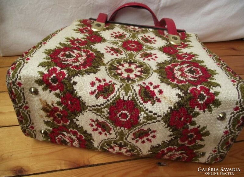 Tapestry, rose pattern, hollow, large bag