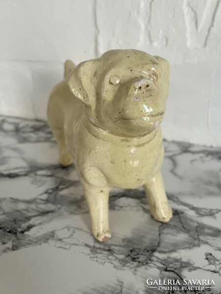Mopsz vagy bulldog antik 1800-as évek kutya kerámia