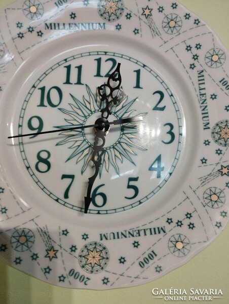 Apulum, porcelain plate clock, millennium edition