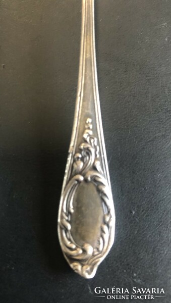 Silver, baroque-style small spoons, coffee spoon, mocha spoon, 6 pcs.