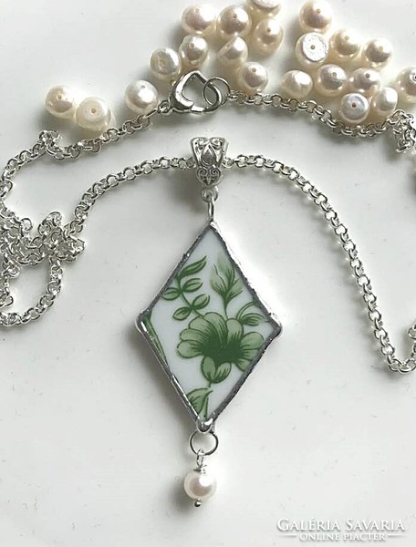 Necklace made of Ravenclaw porcelain - handmade