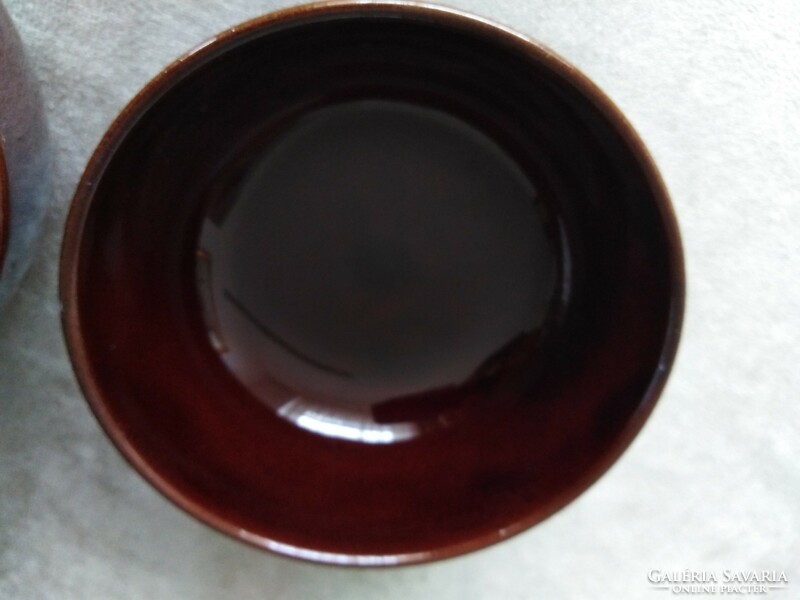 Ceramic serving bowl - melitta /. 2 Pcs - brown