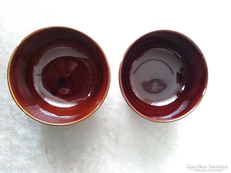 Ceramic serving bowl - melitta /. 2 Pcs - brown