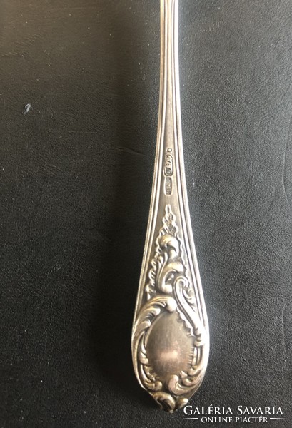 Silver, baroque-style small spoons, coffee spoon, mocha spoon, 6 pcs.