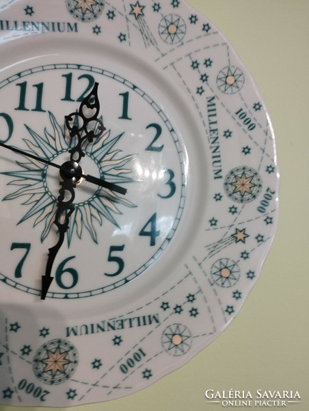 Apulum, porcelain plate clock, millennium edition