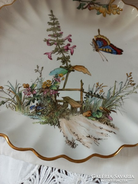 Copeland Spode pillangós porcelán tányér