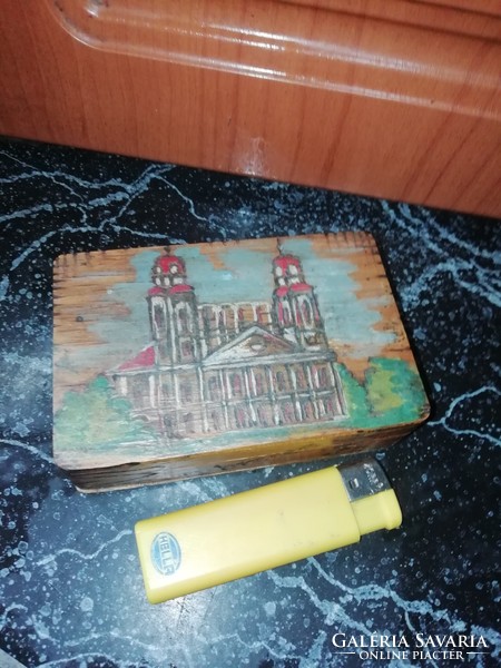 Régi festett Debreceni fa dobozka