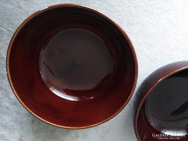 Ceramic serving bowl - melitta /. 2 Pcs - brown