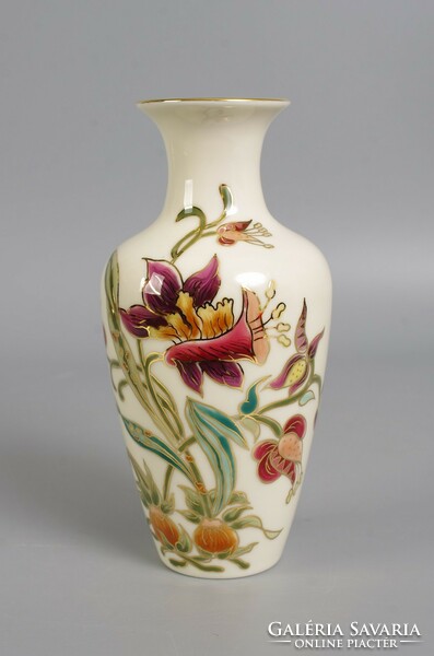 Rare Zsolnay orchid pattern vase 16cm